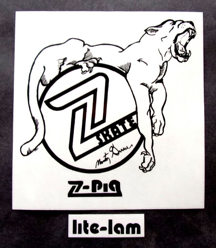 Z Pig skateboard decal