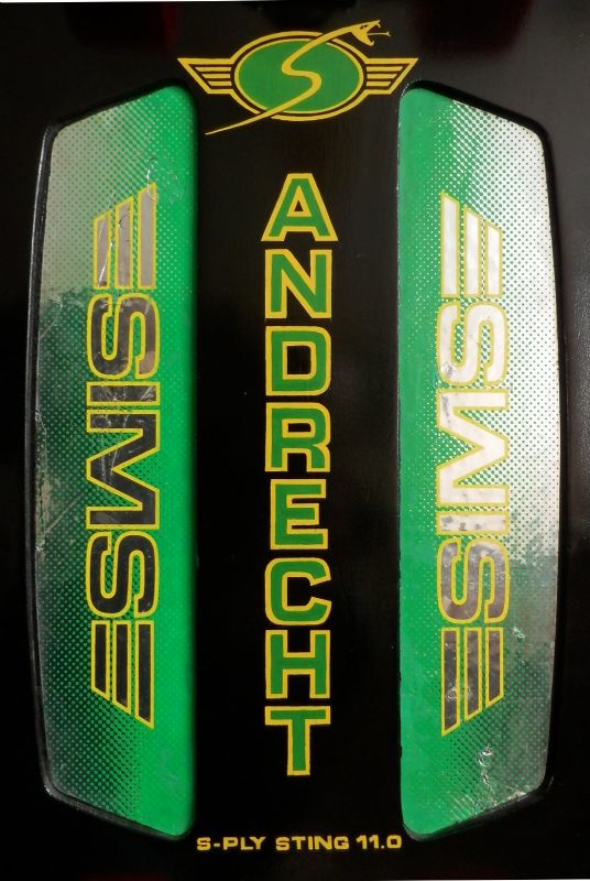 Sims Dave Andrecht skateboard deck.